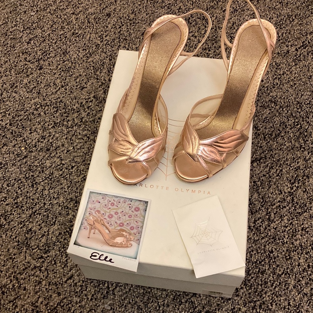 Charlotte Olympia Metallic Nappa in Rose Gold